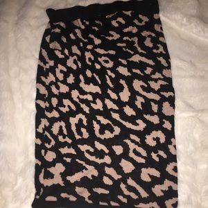 Say What Animal Print Skirt Black Tan Size 1X Plus